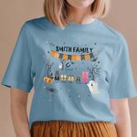Personalised Halloween Rain Boots Short Sleeve Family T-Shirt