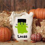 Personalized Trick or Treat Bags Halloween Bag Candy Bag with Handle Party Favors Supplies Halloween Gift for Kid