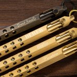 Personalised Retro Bolt Action Ball Point Pen with Engraved Name and Key Ring Decompression Stationery Gift for Man