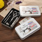 Personalized Vintage Embroidery Scissors Kit with Storage Box Set of 6 Gifts for Tailors