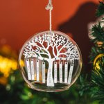 Personalised Family Tree Glass Dome Christmas Tree Ornament