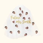 Velo da sposa personalizzato con ritratto della testa Supporti per la festa di addio al nubilato