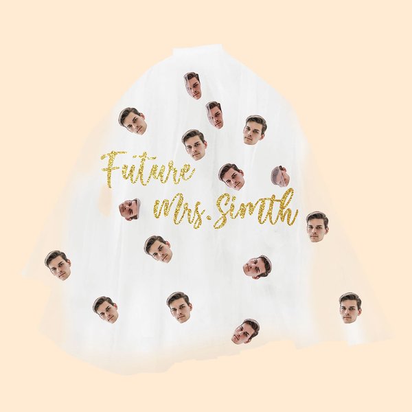 Funny Head Portrait Veil Bachelorette Party Supplies