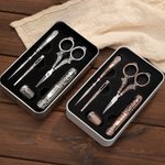 Personalized Vintage Embroidery Scissors Kit with Storage Box Set of 6 Gifts for Tailors