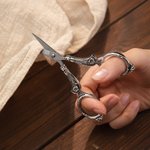 Personalized Vintage Embroidery Scissors Kit with Storage Box Set of 6 Gifts for Tailors