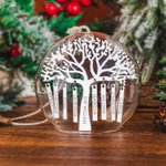 Personalised Family Tree Glass Dome Christmas Tree Ornament