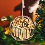 Personalised Family Tree Glass Dome Christmas Tree Ornament