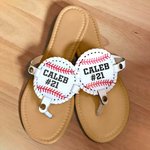 Personalizzato Baseball Calcio Softball Infradito antiscivolo Tema Sport Donna PU Sandali Estate Regalo per gli appassionati di gioco del pallone Amanti della spiaggia