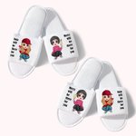Personalized Best Friend Bridesmaids Slippers 2 Pairs