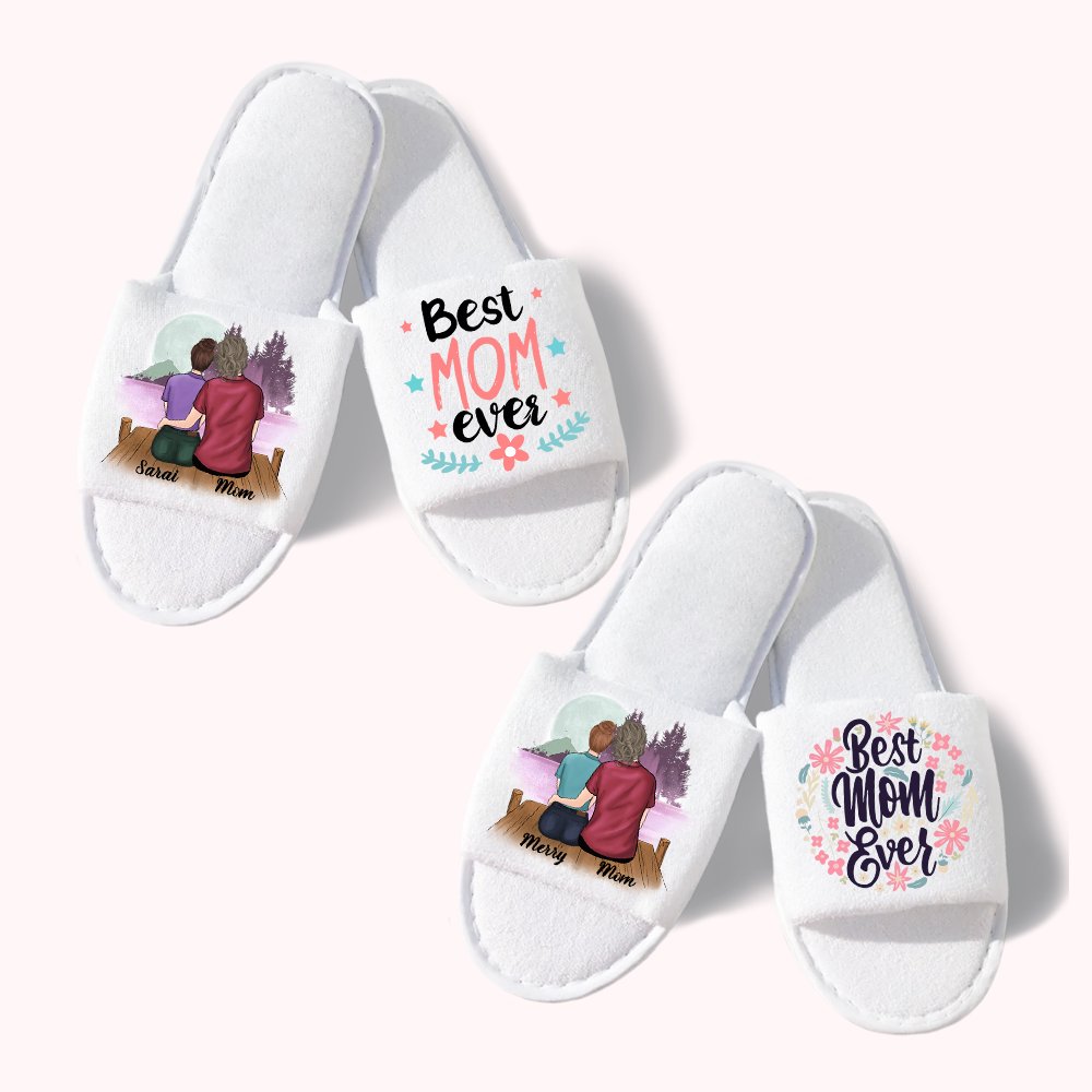 Personalised Slippers Best Mom Slippers Personalised Mom And