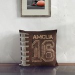 Personalized Football Design with Name and Number Cushion Cover Throw Pillow