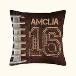 Personalized Football Design with Name and Number Cushion Cover Throw Pillow