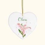 Personalized Birth Flower Ornament Home Decoration