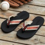 Personalized Baseball Softball Flip Flops with Name and Number