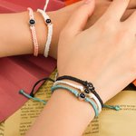 Proyección de fotos personalizadas Pulsera trenzada ajustable Minimalista Joyería Cumpleaños Aniversario Regalo para Hombres Mujeres