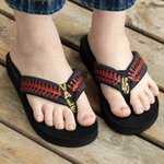 Personalized Baseball Softball Flip Flops with Name and Number