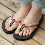 Personalized Baseball Softball Flip Flops with Name and Number