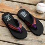 Personalized Baseball Softball Flip Flops with Name and Number