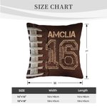 Personalized Football Design with Name and Number Cushion Cover Throw Pillow
