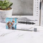 Enregistrement de voix personnalisé Art des ondes sonores avec code QR pour cadeau commémoratif