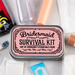 Personalized Survival Kit Box Tin with Text 3 Pcs Wedding Party Favor Gift for Bridesmaids