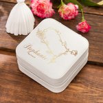 Personalised Birth Flower Zodiac Jewellery Box for Bride and Besties