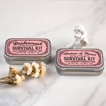Personalized Survival Kit Box Tin with Text 3 Pcs Wedding Party Favor Gift for Bridesmaids