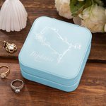 Personalised Birth Flower Zodiac Jewellery Box for Bride and Besties