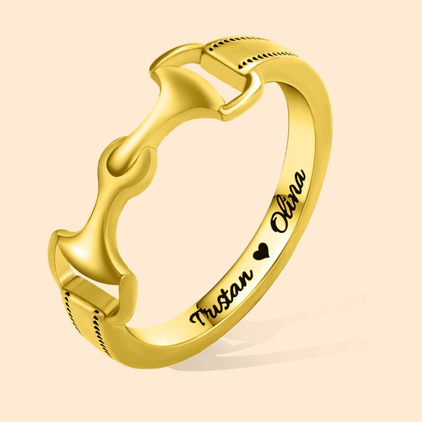 Personalizado Snaffle Bit Anillo de caballo para el caballo ecuestre amante del regalo