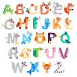 Personalized Throw Pillow Cushion Cover Alphabet Animal Name