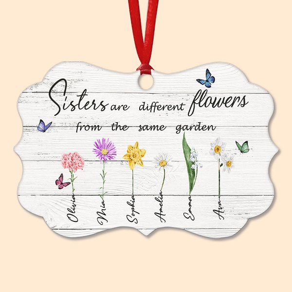 Personalizada Nacimiento Flor Adorno de Cerámica Irregular Forma Redonda para Hermana Amigo Regalo