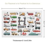 Personalized Construction Vehicle Theme Placemat Gift for Kids
