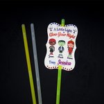 Personalized 10 Pcs Halloween Monster Glow Stick Tags for Halloween Party Favor