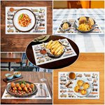 Napperon Personnalisé avec Nom et Initiale Set de Table sur le Thème des Véhicules de Construction Cadeau d'Anniversaire Fête pour Enfants