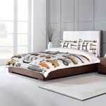 Personalized Construction Vehicle 3 Piece Bedding Set Gift for Kids