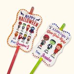 Personalized 10 Pcs Halloween Monster Glow Stick Tags for Halloween Party Favor