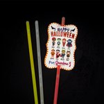 Personalized 10 Pcs Halloween Monster Glow Stick Tags for Halloween Party Favor