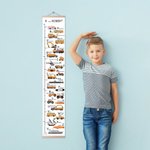 Personalised Alphabet Vehicle and Dinosaur Height Growth Chart for Kids