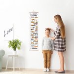 Personalised Alphabet Vehicle and Dinosaur Height Growth Chart for Kids