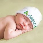 Personalisierte Brief Tier Baby Baumwolle Strampler Set mit Hut Coming Home Outfit