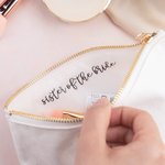 Personalized Makeup Cosmetic Bag with Flower & Initial