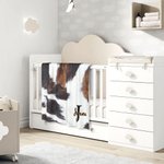 Coperta in pile con stampa di pelliccia di mucca e nome Regalo neonato per la festa del bambino