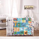 Manta de franela con nombre y alfabeto de animales para niños personalizada