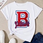 Personalized Spirit Glitter Shirt with Mascot and Letter
