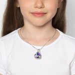 Personalized Heart Shaped Birthstone Mother Child Elephant Dazzling with Crystal Necklace Gift for Her