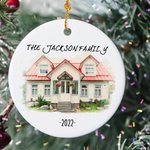 Adorno personalizado con foto de la nueva casa Adorno de la casa de la pareja para regalo de inauguración de la casa