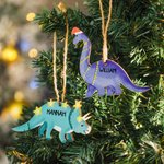 Personalized Dinosaur Christmas Tree Hanging Ornament