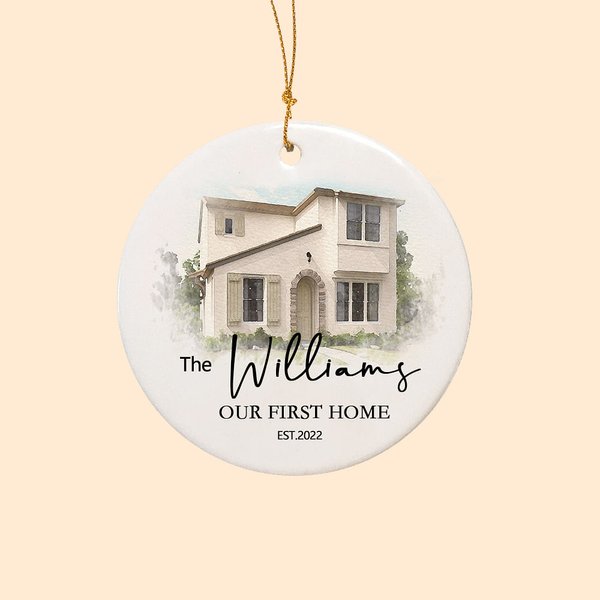 Adorno personalizado con foto de la nueva casa Adorno de la casa de la pareja para regalo de inauguración de la casa