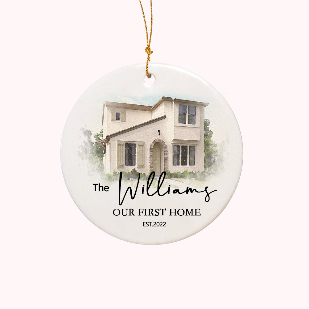 Personnalisé nouvelle maison Photo ornement Couples maison ornement pour pendaison de crémaillère cadeau photo ornements de noël