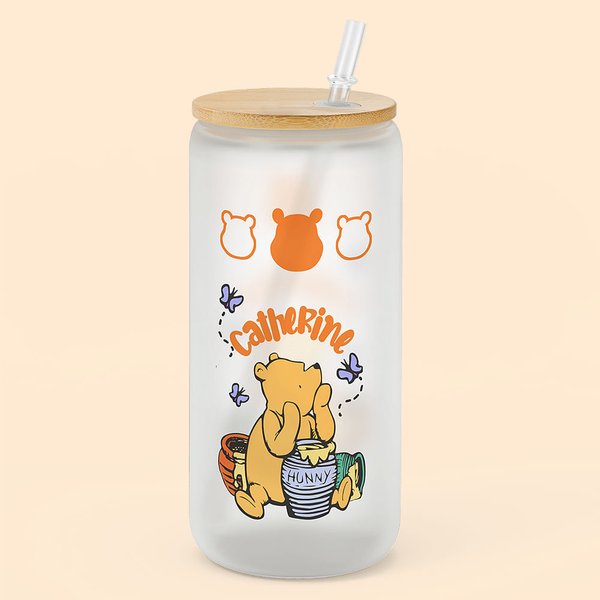 Personalised Classic Winnie the Pooh Cup Tumbler Pooh Bear Gifts Glass Cup